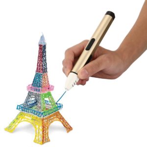 3D Printing Pen for 1.75mm PCL Filament Low Temperature Drawing Pen Gold[K]