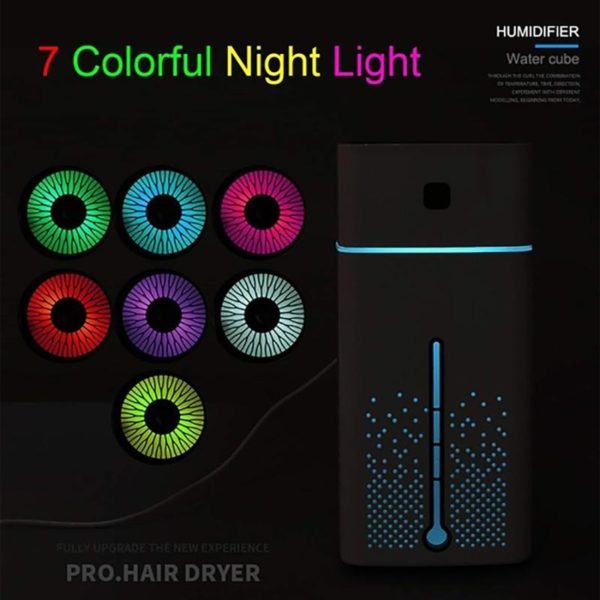 1000 ML Large Capacity Humidifier Essential Oil Aroma Ultrasonic Diffuser 7 Color LED Breathing Nigh