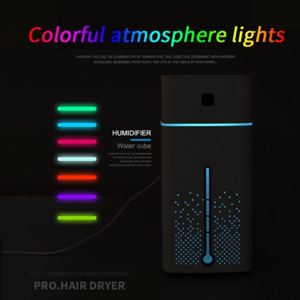 Fashion 1L LED Cool Mist Air Humidifier Aroma Oil Diffuser Purifier LN Desk