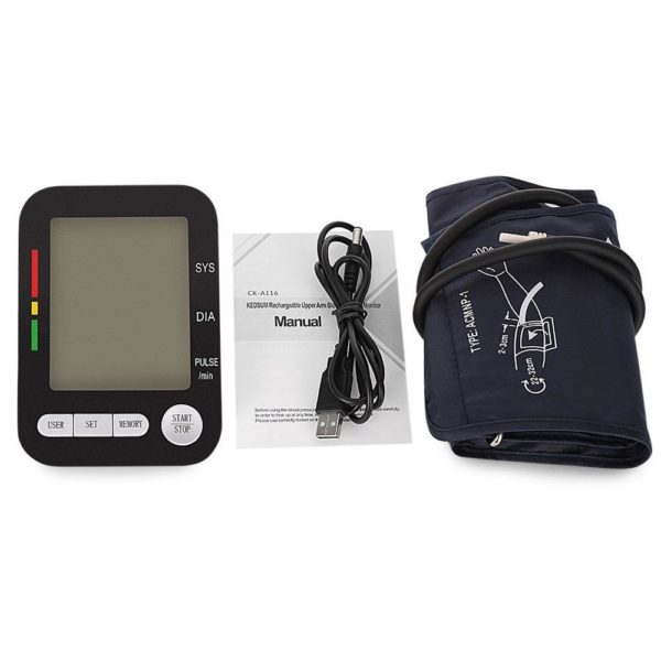 CHANGKUN Health Care Automatic Digital LCD Upper Arm Blood Pressure Monitor Heart Beat Meter Machine