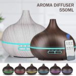 Air Humidifier Aroma Diffuser Remote Control 7 Colors Changing LED Lights Cool Mist Maker for Home