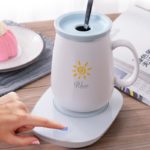 Mayitr 55 Degree Electric Cup Milk Tea Coffee Drink Warmer Heater Mug Tray Mat Gravity Sensor